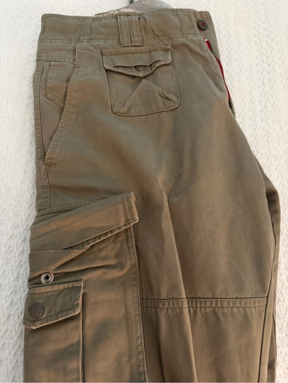 Diesel Olive Cargo Pants with Side Pockets